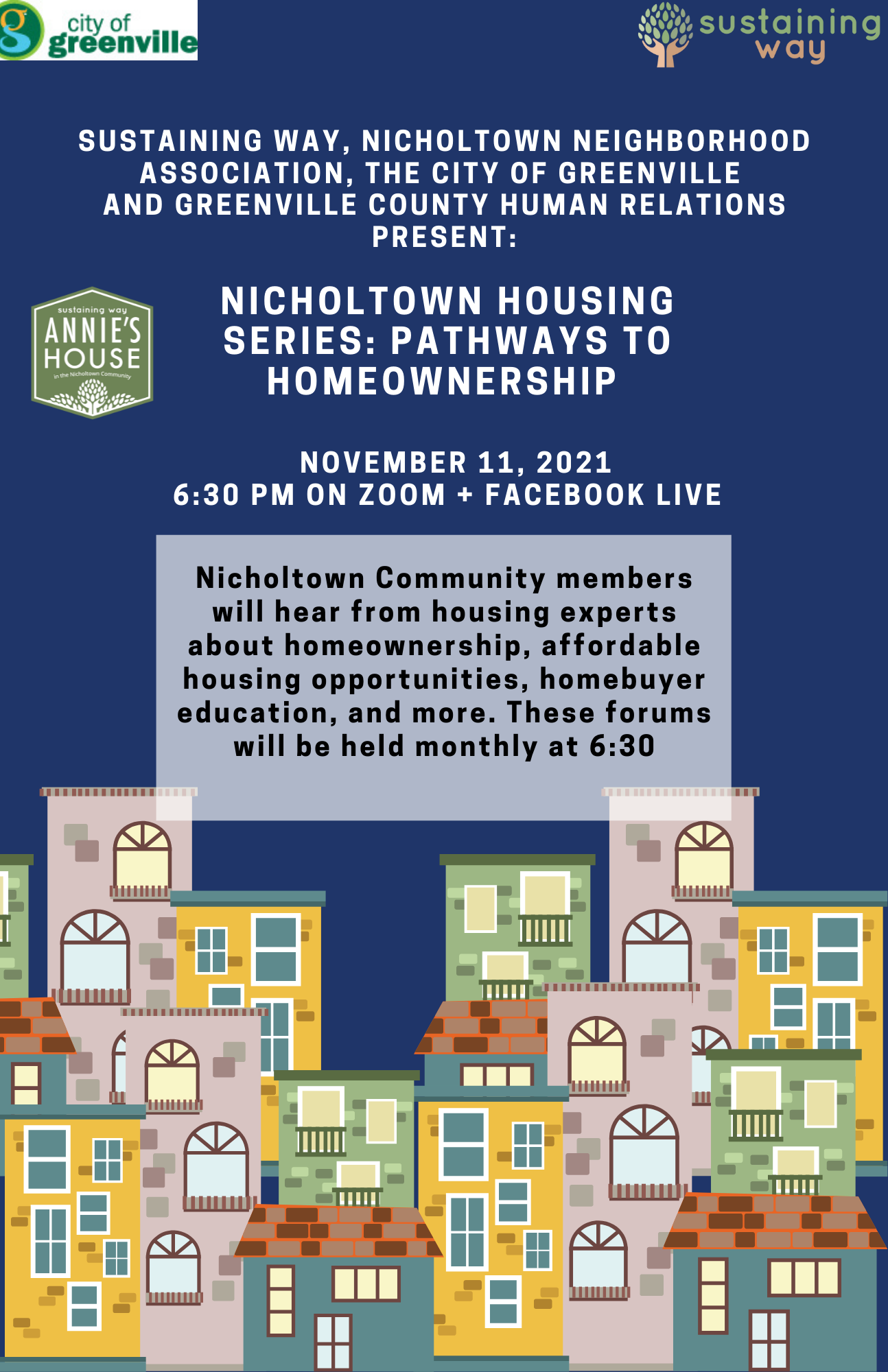 SUSTAINING WAY, Nicholtown Neighborhood Association, the City of Greenville and Greenville county Human Relations PRESENT SUSTAINING WAY, Nicholtown Neighborhood Association, the City of Greenville and Greenville county Human Relations PRESENT